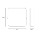 Painel Plafon LED Frameless Sobrepor 24W Branco Neutro 4000k Quadrado Efeito Infinito Taschibra ST3245