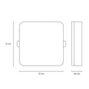 Painel Plafon LED Frameless Sobrepor 18W Branco Neutro 4000k Quadrado Efeito Infinito Taschibra ST3245