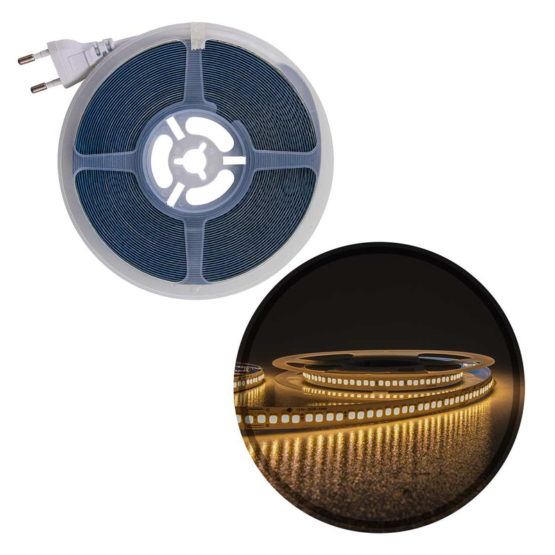 Fita LED 12V 20lm/m 24W/m 3000K IP44 240LED/m 10metros SMD 2835 ST3143