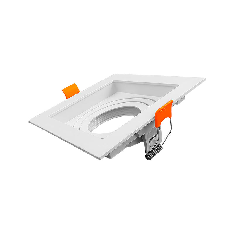 Spot Embutir Quadrado Recuado Foco Orientável ABS p/ MR16 GU10 Delis ST3249