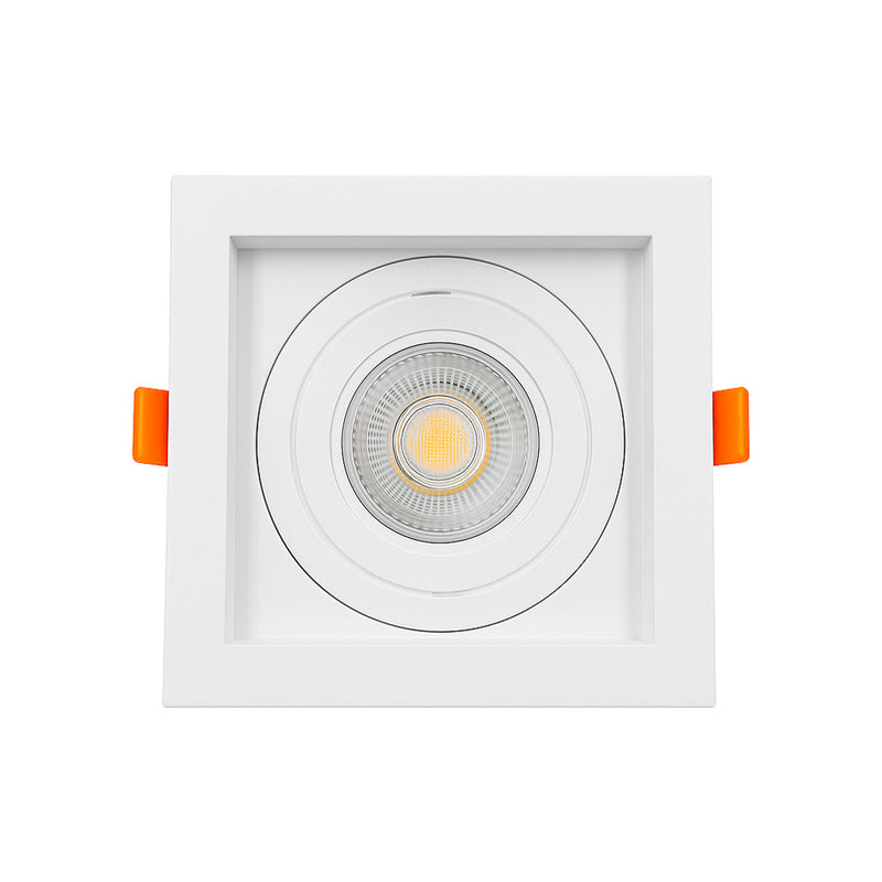 Spot Embutir Quadrado Recuado Foco Orientável ABS p/ MR16 GU10 Delis ST3249