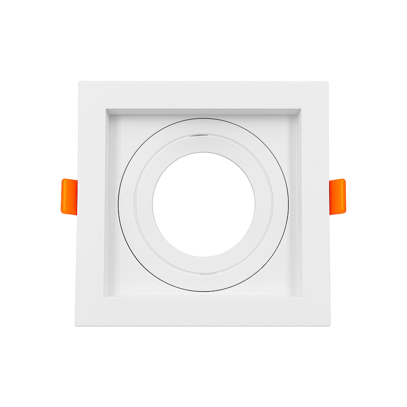 Spot Embutir Quadrado Recuado Foco Orientável ABS p/ MR16 GU10 Delis ST3249