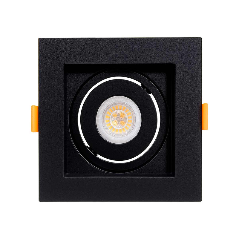 Spot Embutir Quadrado Recuado Foco Orientável ABS p/ MR11 GU10 Delis ST3249