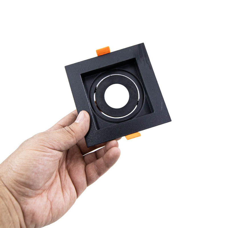 Spot Embutir Quadrado Recuado Foco Orientável ABS p/ MR11 GU10 Delis ST3249