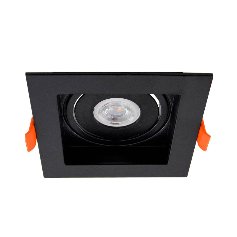 Spot Embutir Quadrado Recuado Foco Orientável ABS p/ MR11 GU10 Delis ST3249