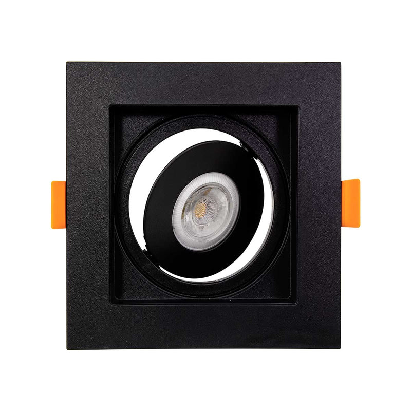 Spot Embutir Quadrado Recuado Foco Orientável ABS p/ MR11 GU10 Delis ST3249