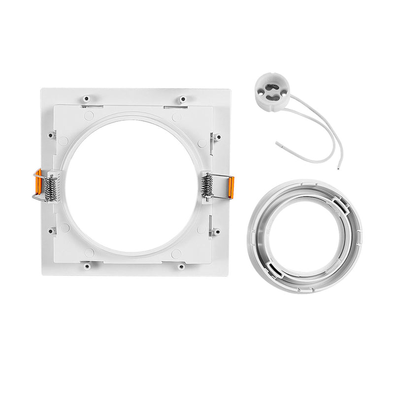 Spot Embutir Quadrado Recuado Foco Orientável ABS p/ AR70 GU10 Delis ST3249