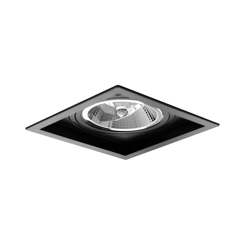 Spot Embutir Quadrado Recuado Foco Orientável ABS p/ AR111 GU10 Delis ST3249