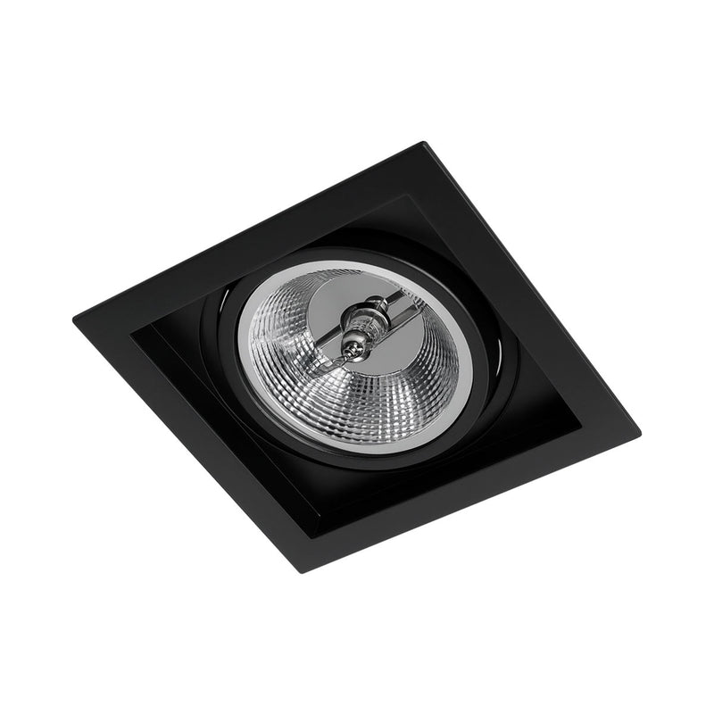 Spot Embutir Quadrado Recuado Foco Orientável ABS p/ AR111 GU10 Delis ST3249
