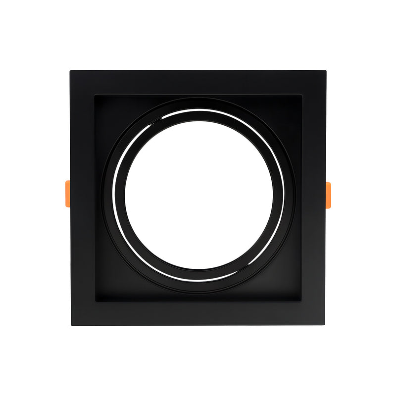 Spot Embutir Quadrado Recuado Foco Orientável ABS p/ AR111 GU10 Delis ST3249