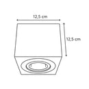 Spot Plafon Box 1 Foco E27 Alumínio Sobrepor Moderna Starlumen ST3236 - Branco