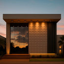 Spot Luminária Slim Sobrepor Teto Beiral Alumínio LED 7W Luz Quente Externo ST3250