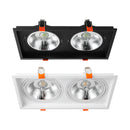 Spot Luminária Teto Retangular Embutir Loyo p/ 2xAR111 Nordecor ST3235-Nordecor-Starlumen