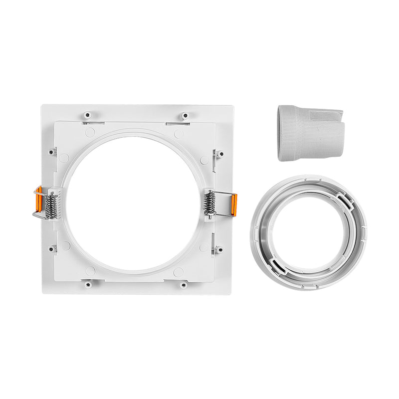 Spot Embutir Quadrado Recuado Foco Orientável ABS p/ PAR20 E27 Delis ST3249