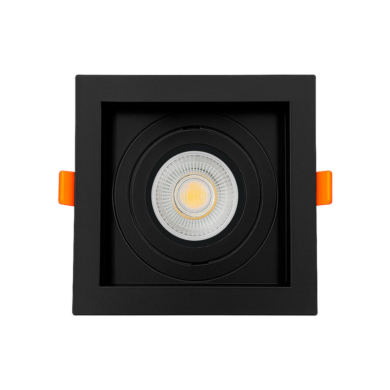 Spot Embutir Quadrado Recuado Foco Orientável ABS p/ MR16 GU10 Delis ST3249