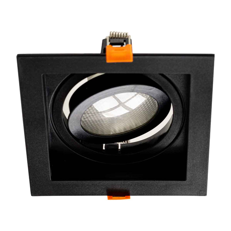 Spot de Embutir FLEA Quadrado Preto 1xE27 P/ Lâmpada PAR20 Nordecor 6191 ST3104