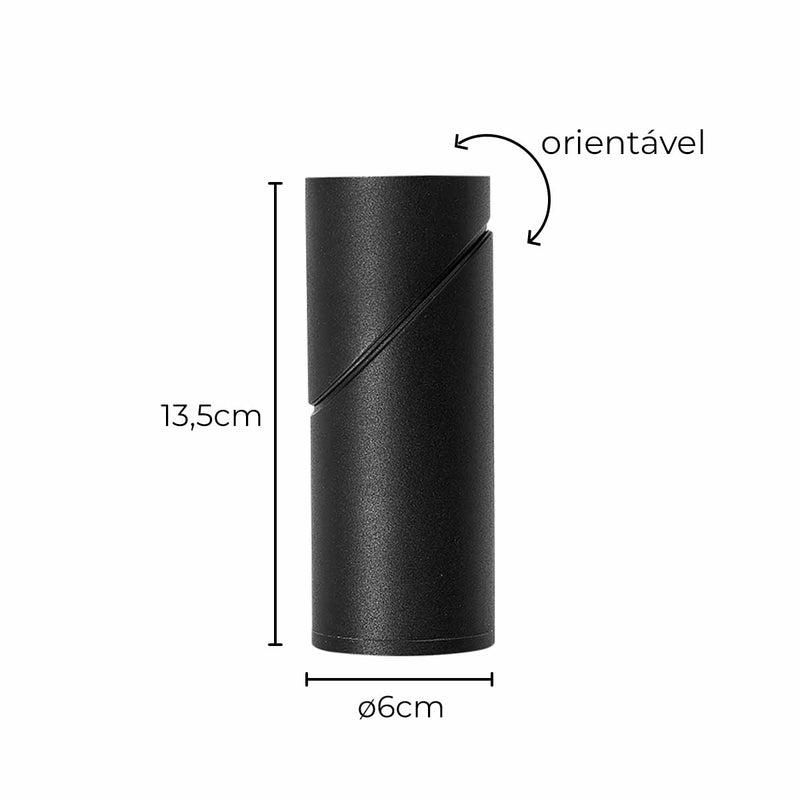 Spot Piere Sobrepor Direcionável p/ LED MR16 C/ Disco Anti-ofuscante Nordecor ST3018