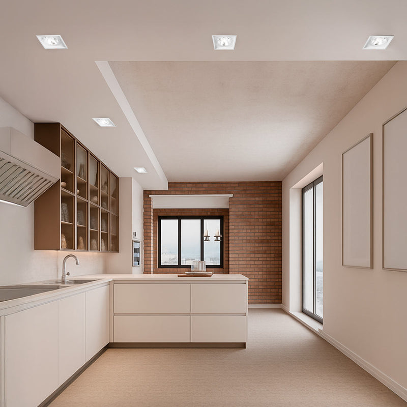 Spot Luminária de Teto Quadrado Embutir Loyo p/ LED AR70 Nordecor ST3235-Nordecor-Starlumen