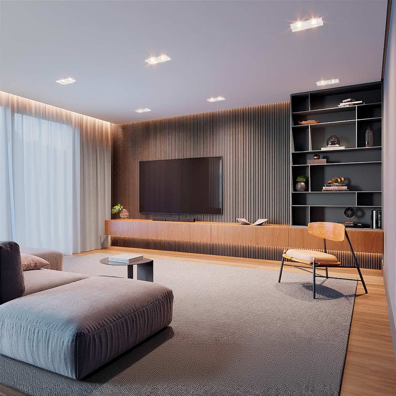 Spot Luminária de Teto Retangular Embutir Loyo p/ LED 2xPAR20 Nordecor ST3235-Nordecor-Starlumen