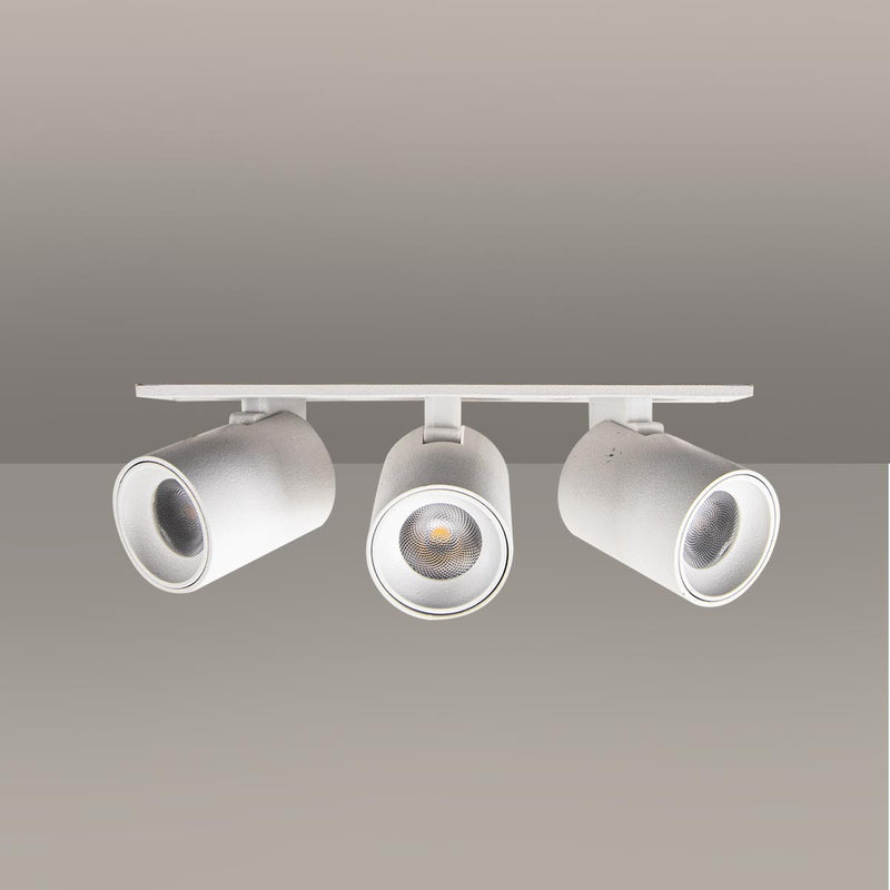 Spot LED Embutir Kawi Retrátil Triplo 6W 3000K IP20 IRC90 Nordecor ST3225