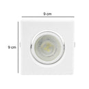 Spot Plafon Embutir Quadrado Light Orientavel em Aluminio p/ LED MR16 GU10 ST2999-Spots-Starlumen