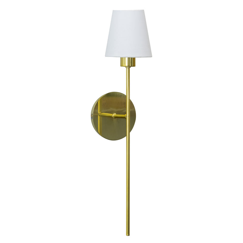 Arandela Torch Dourado com Cúpula Branca P/ E27 Bulbo Spotline ST2930