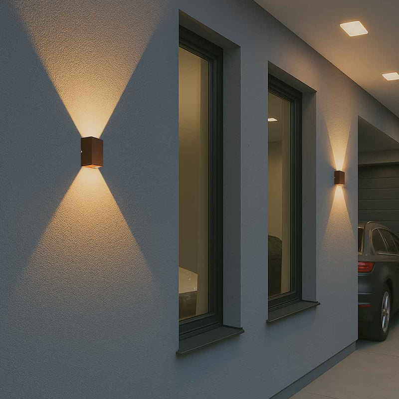Arandela Slim 2 Focos Alumínio p/G9 Externa Parede Muro ST3144