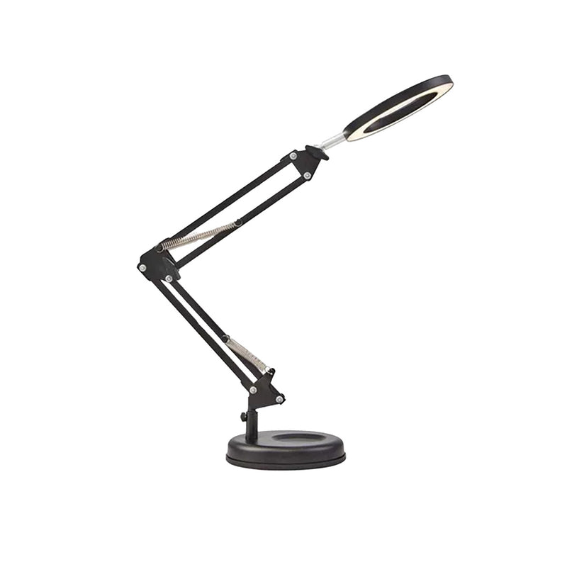 Abajur LED Nordecor Ring Light de Mesa 7W 3000K Preto 2407 MB LED ST3010