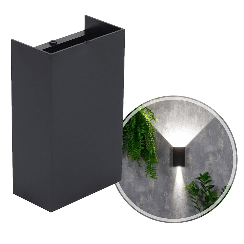 Arandela Magik Facho Duplo Ajustáveis Preta LED 10W 3000K IP65 GAYA ST2956