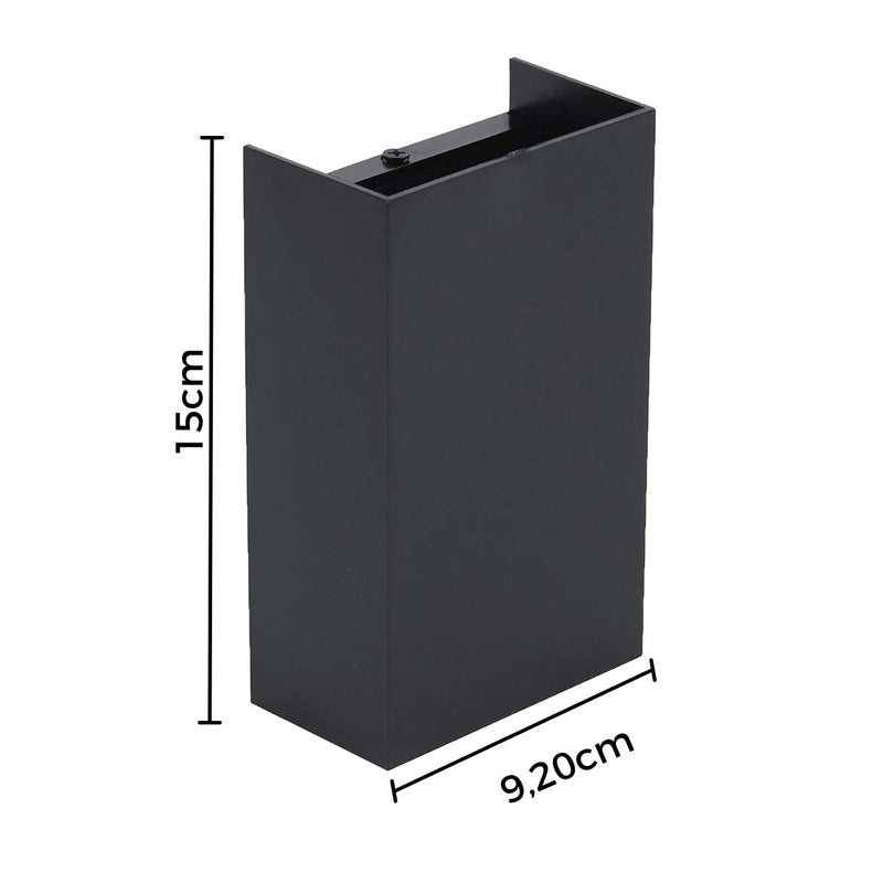 Arandela Magik Facho Duplo Ajustáveis Preta LED 10W 3000K IP65 GAYA ST2956