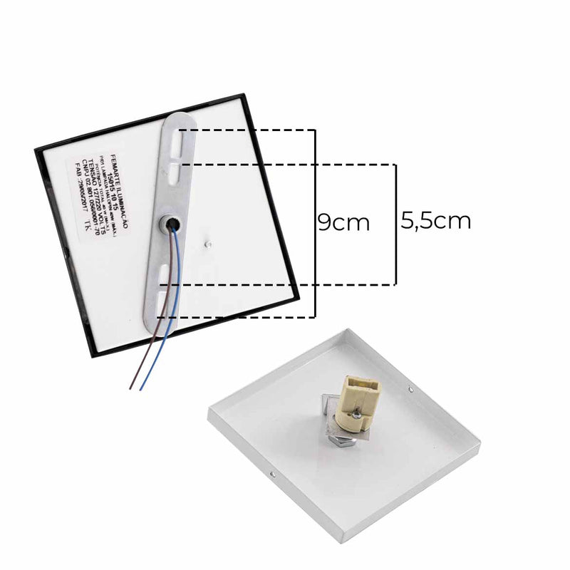 Luminária de Parede Externa Arandela Milla 2 Fachos p/ LED G9 Femarte ST3048