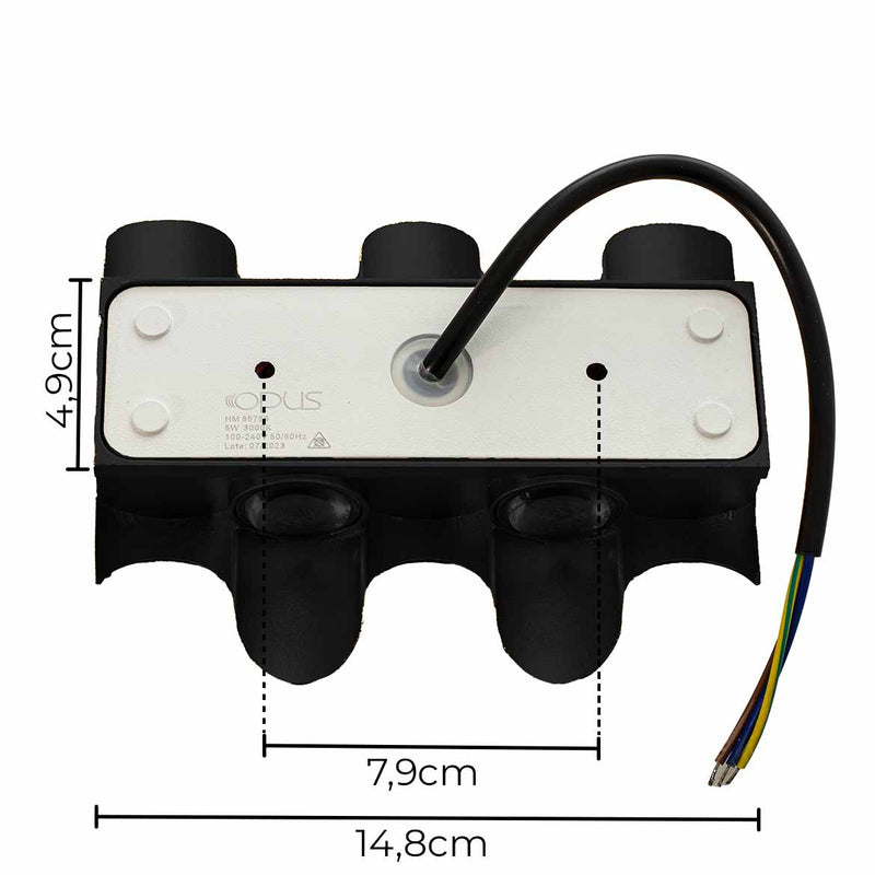 Arandela Schala Facho Duplo 60° LED 5W 3000k Externo e Interno OPUS ST2958