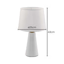 Abajur Luminária de Mesa Branco Moderno C/ Cúpula Branca de Tecido DCT00536 Sindora ST3097-Sindora-Starlumen
