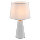 Abajur Luminária de Mesa Branco Moderno C/ Cúpula Branca de Tecido DCT00536 Sindora ST3097-Sindora-Starlumen