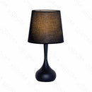 Abajur Luminária de Mesa Preto Moderno C/ Cúpula Preto de Tecido DCT00541D Sindora ST3097-Sindora-Starlumen
