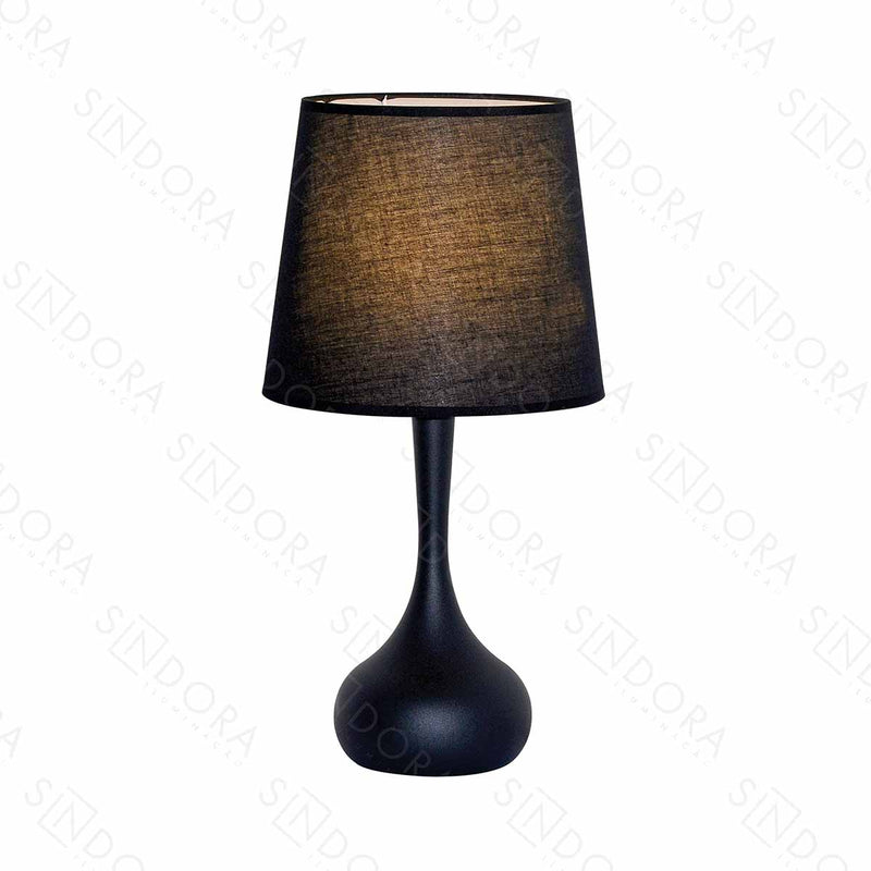Abajur Luminária de Mesa Preto Moderno C/ Cúpula Preto de Tecido DCT00541D Sindora ST3097-Sindora-Starlumen