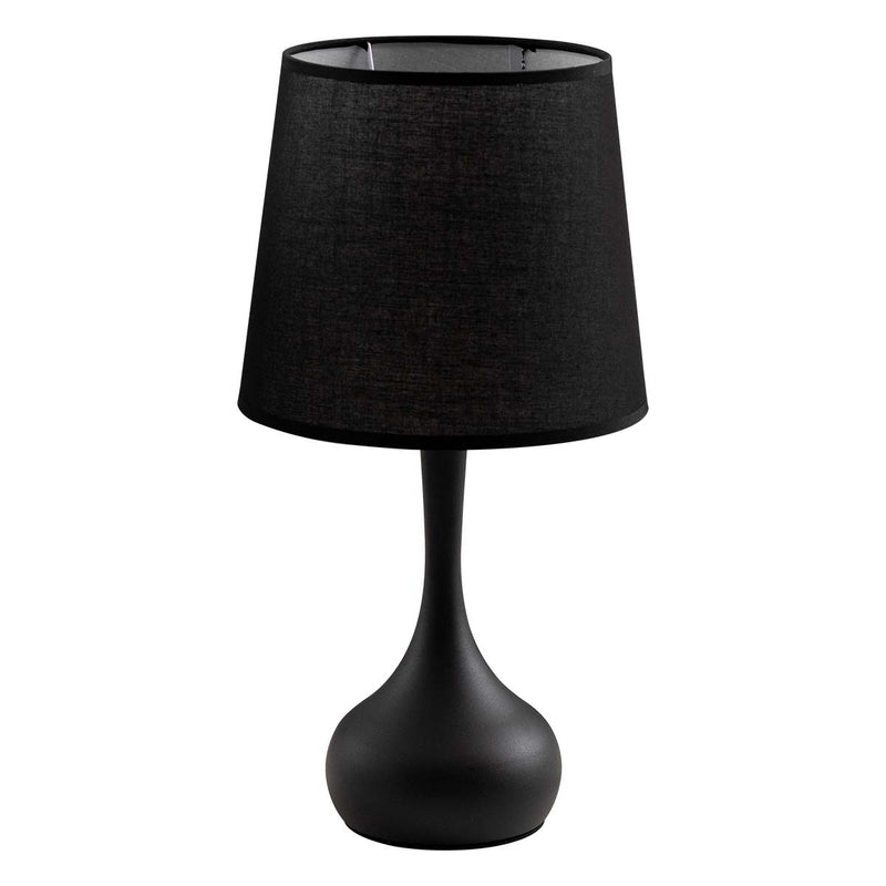 Abajur Luminária de Mesa Preto Moderno C/ Cúpula Preto de Tecido DCT00541D Sindora ST3097-Sindora-Starlumen