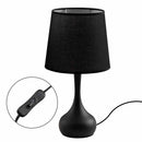 Abajur Luminária de Mesa Preto Moderno C/ Cúpula Preto de Tecido DCT00541D Sindora ST3097-Sindora-Starlumen