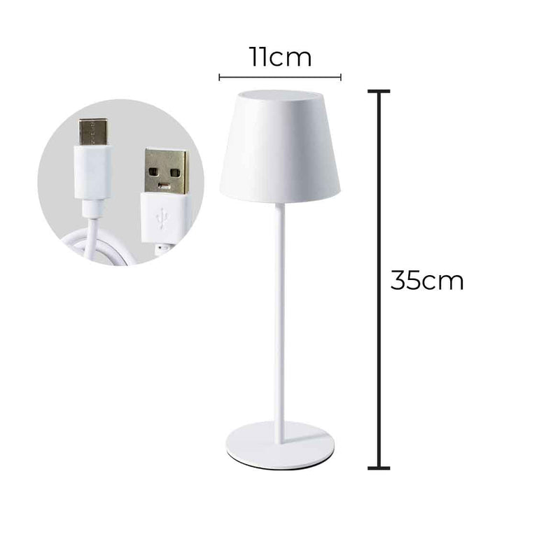 Abajur Milano Portátil Facho Duplo 3W Dimerizavel e Recarregável C/ Cabo USB Gaya ST2963