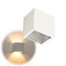 Arandela 2 Facho Luminária Externa Interna Muro Parede St397-Starlumen-Branco-