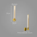 Arandela Anakin Ouro Fosco e Âmbar LED 3W Branco Quente ZR150-AGD Starlux ST2640-Arandelas-Starlumen
