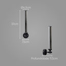 Arandela Anakin Preto Fosco e Smoky LED 3W Branco Quente ZR150 Starlux ST2640-Arandelas-Starlumen