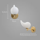 Arandela Angel Ouro Fosco e Branco L18 X H24 cm para 1x G9 LtT010- WH Starlux ST2612-Arandelas-Starlumen