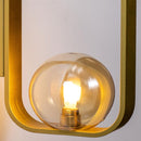 Arandela Aruna Ouro Fosco e Ambar ZR096-AGD Globo Vidro para 1 X G9 Starlux ST2620-Arandelas-Starlumen