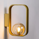 Arandela Aruna Ouro Fosco e Ambar ZR096-AGD Globo Vidro para 1 X G9 Starlux ST2620-Arandelas-Starlumen