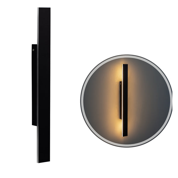 Arandela Barra LED Preta 3000K 20W IP65 1000lm HM84394 OPUS ST2937-Opus-Starlumen