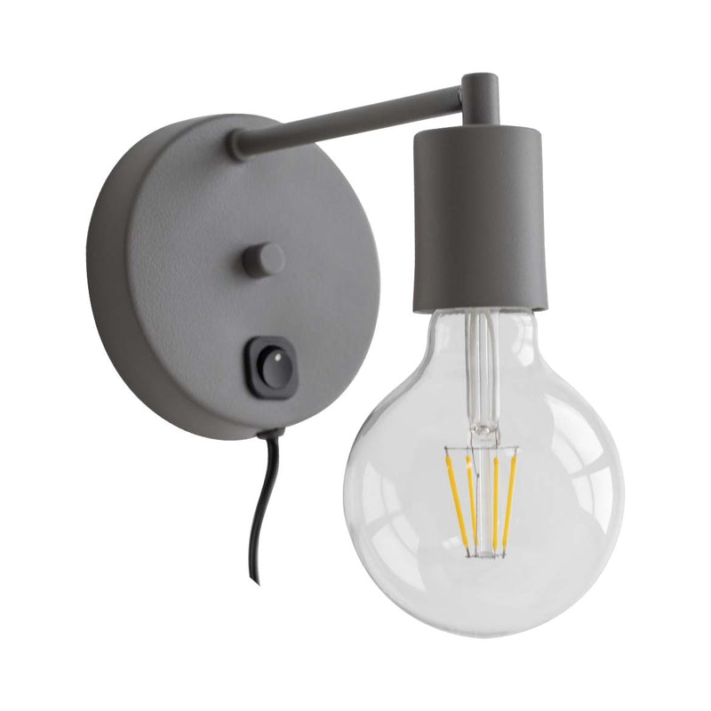 Arandela Cabeceira Parede Quarto Moderna Cinza P/e27 St2684-Starlumen-Starlumen