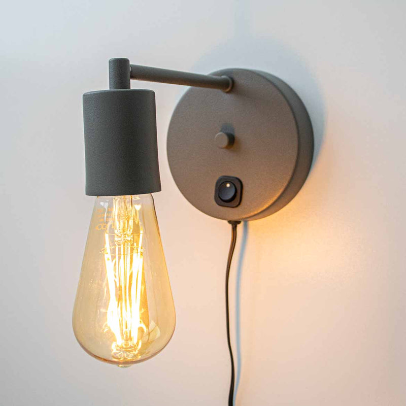 Arandela Cabeceira Parede Quarto Moderna Cinza P/e27 St2684-Starlumen-Starlumen