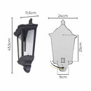 Arandela Colonial Meia Cara Nimes Preta P/ E27 Externa AC277K Biancoluce ST3013-Biancoluce-Starlumen