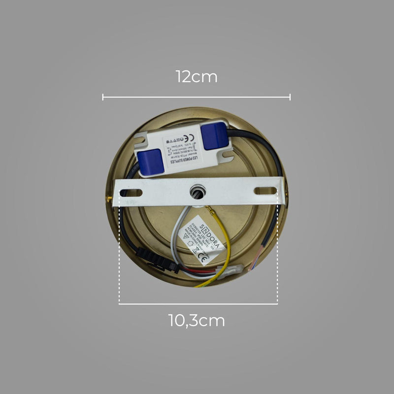 Arandela Cristal 5W Branco Quente Dourada DCB02128 Sindora ST2907-Sindora-Starlumen